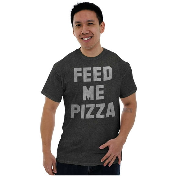 Feed Me Pizza Men's Graphic T Shirt Tees Brisco Brands L