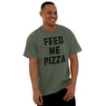 thumbnail image 1 of Feed Me Pizza Plus Size Crewneck Graphic Tee Shirt Brisco Brands 4X, 1 of 5