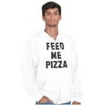 thumbnail image 1 of Feed Me Pizza Unisex Fleece Graphic Zip Up Hoodie Brisco Brands 3X, 1 of 5