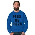 thumbnail image 1 of Feed Me Pizza Unisex Plus Fleece Graphic Sweatshirt Brisco Brands 2X, 1 of 4