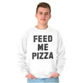thumbnail image 1 of Feed Me Pizza Unisex Plus Fleece Graphic Sweatshirt Brisco Brands 4X, 1 of 5