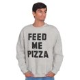thumbnail image 1 of Feed Me Pizza Unisex Plus Fleece Graphic Sweatshirt Brisco Brands 4X, 1 of 5