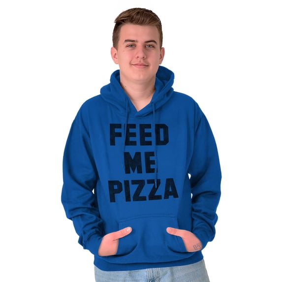 Feed Me Pizza Unisex Plus Fleece Graphic Hoodie Brisco Brands 3X