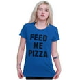 thumbnail image 1 of Feed Me Pizza Womens Fitted Plus Size Graphic Tee Brisco Brands 2X, 1 of 5
