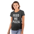 thumbnail image 1 of Feed Me Pizza Womens Slim Fit Graphic Tee Brisco Brands X, 1 of 4