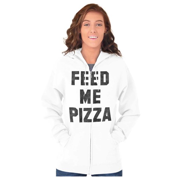 Feed Me Pizza Zip Up Hoodie Men's Women's Brisco Brands X
