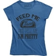 thumbnail image 1 of Feed Me Tacos And Tell Me I'm Pretty Women's Mexican Food Chef T-Shirt, 1 of 4