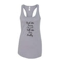 thumbnail image 1 of Feed Me Tacos I'm Pretty Ladies Racerback Tank Top-Heather Grey-medium, 1 of 4