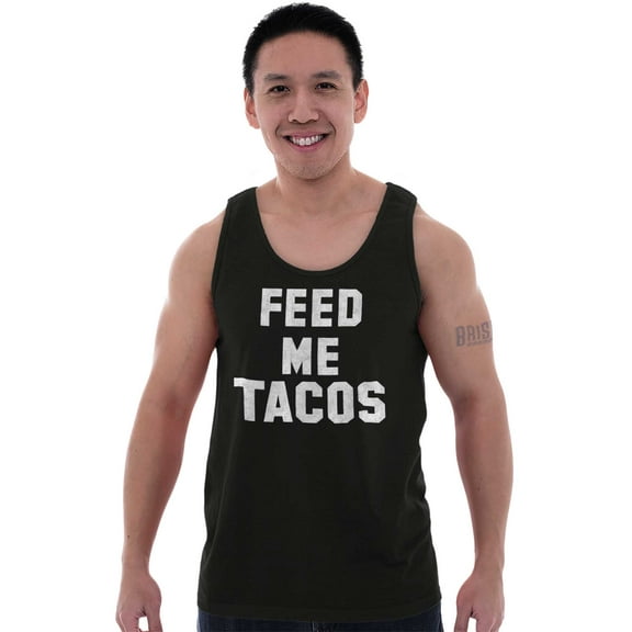 Feed Me Tacos Tuesday Mexican Food Plus Size Graphic Tank Top Brisco Brands 2X