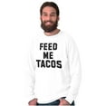 thumbnail image 1 of Feed Me Tacos Tuesday Mexican Food Plus Size Long Sleeve Graphic Tee Shirt Brisco Brands 2X, 1 of 5