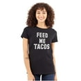 thumbnail image 1 of Feed Me Tacos Tuesday Mexican Food Womens Fitted Plus Size Graphic Tee Brisco Brands 2X, 1 of 5