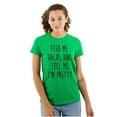 thumbnail image 1 of Feed Me Tacos and Tell Me Im Pretty Womens Fitted Plus Size Graphic Tee Brisco Brands 2X, 1 of 5