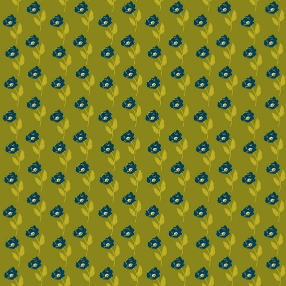 Feed My Soul Flowers Olive (1yard)