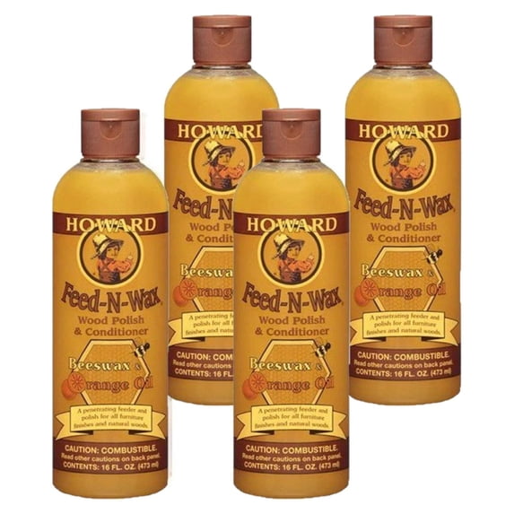 Feed-N-Wax Wood Polish & Conditioner, Orange (4, 16 oz)