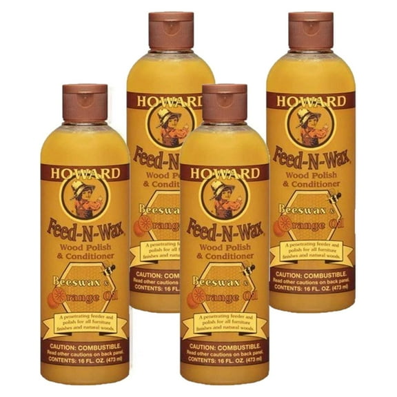 Feed-N-Wax Wood Polish & Conditioner, Orange (4, 16 oz)