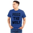 thumbnail image 1 of Feed The Wolf Sarcastic Hangry Gym Men's Graphic T Shirt Tees Brisco Brands S, 1 of 6