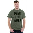 thumbnail image 1 of Feed The Wolf Sarcastic Hangry Gym Plus Size Crewneck Graphic Tee Shirt Brisco Brands 3X, 1 of 5