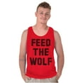 thumbnail image 1 of Feed The Wolf Sarcastic Hangry Gym Plus Size Graphic Tank Top Brisco Brands 3X, 1 of 5