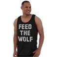 thumbnail image 1 of Feed The Wolf Sarcastic Hangry Gym Tank Top T Shirts Men Women Brisco Brands S, 1 of 6