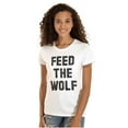 thumbnail image 1 of Feed The Wolf Sarcastic Hangry Gym Womens Fitted Plus Size Graphic Tee Brisco Brands 2X, 1 of 5