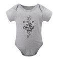 thumbnail image 1 of Feed This And Change This - Baby Clothes - Funny Newborn Bodysuit Outfits for Boys And Girls Gray-style-1 9months, 1 of 7
