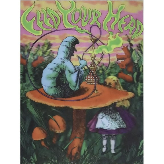 Feed Your Head - Alice in Wonderland - 3D Lenticular Poster - 12x16 Print - New