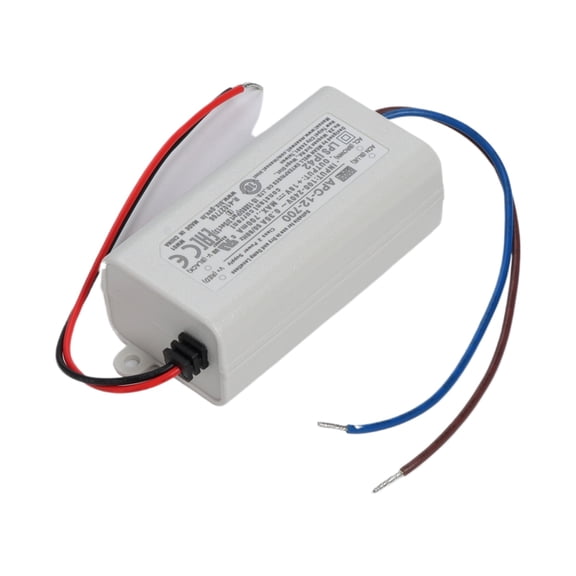 Feedannce 12.6W 12V 700mA Constant Current LED Driver, IP42, 90-264VAC MEAN WELL APC-12-700