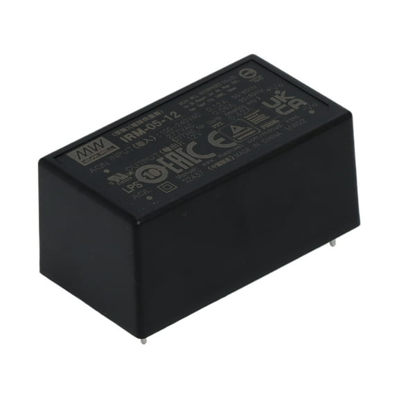 Feedannce 12V 0.42A 5W PCB Mount AC-DC Power Supply, Industrial Grade MEAN WELL IRM-05-12