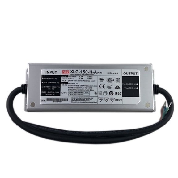 Feedannce 150W IP67 LED Driver for High-Power Lighting Applications, MEAN WELL XLG-150-H-A
