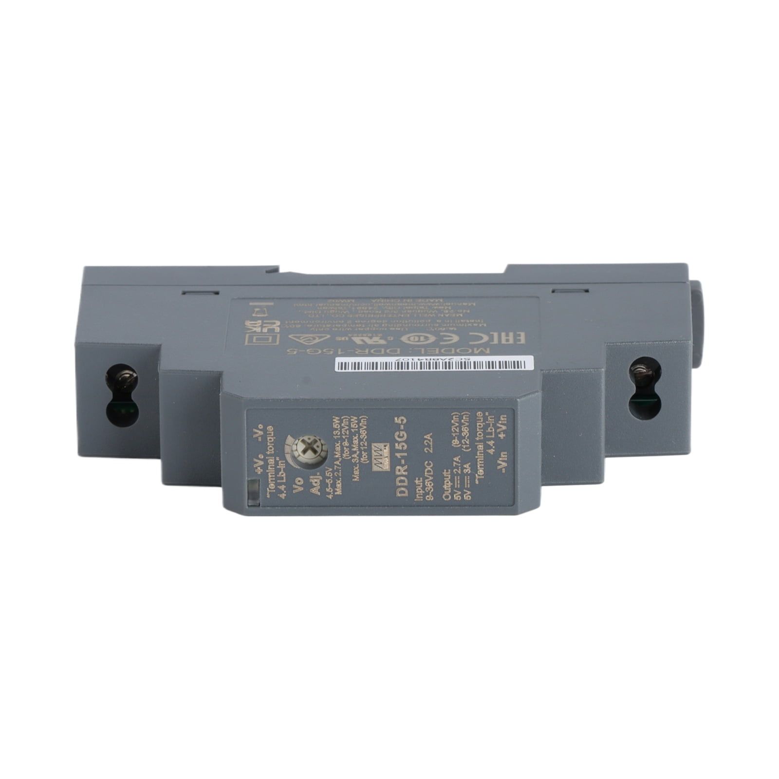 Feedannce 15W DIN Rail Mount DC-DC Converter, 5V 3A Output for Automation MEAN WELL DDR-15G-5