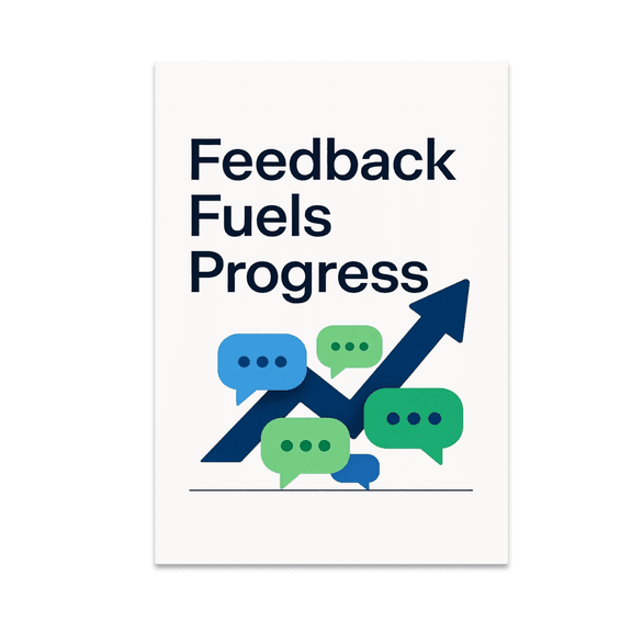 Feedback Fuels Progress - Office Decor - 13x19 Poster Print