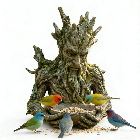 Feeder Clearance! Easter Tree Faces Decor Outdoor Bird Feeder - Whimsical Tree Face Garden Decoration - Wallmounted Statue Bird Feeders for Outdoors Hanging - Easter Gifts for K*ids Women Men Mom Dad