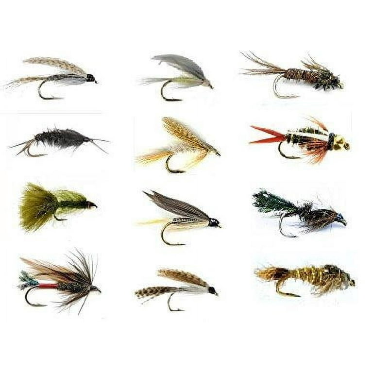 Feeder Creek Fly Fishing 24 Fly Assortment 12 Patterns Hand
