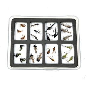 Feeder Creek Fly Fishing Assortment - 24 Flies in 8 Patterns - Nymphs with Fly Box