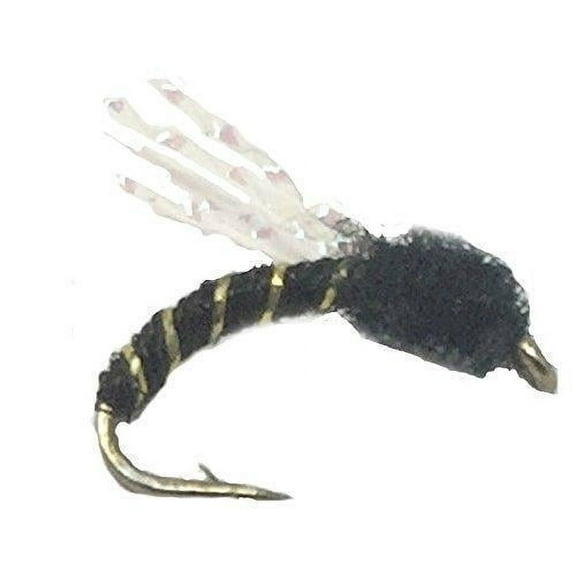 Feeder Creek Fly Fishing Trout Flies - UV MIDGE EMERGER - 15 Wet Flies - 5 Sizes