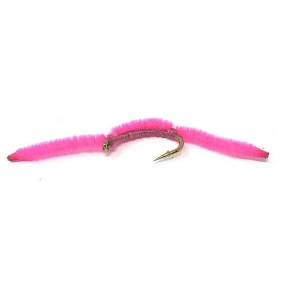 Feeder Creek San Juan Worm Pink Fly Fishing Trout Flies Size 12,14,16,18 (3 of Each Size)