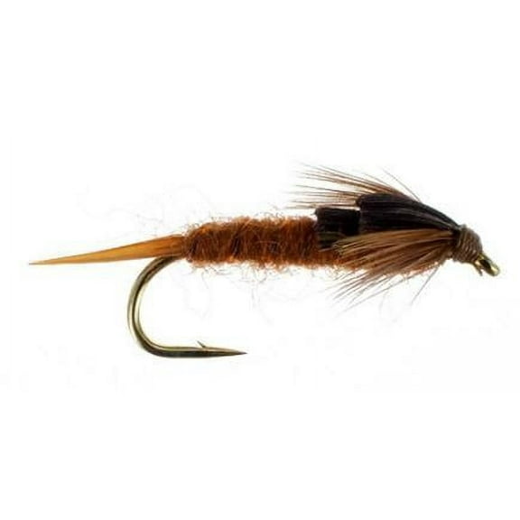 Feeder Creek Stonefly Nymphs, One Dozen Fly Fishing Flies for Steelhead Bass Panfish and More (16, Brown)