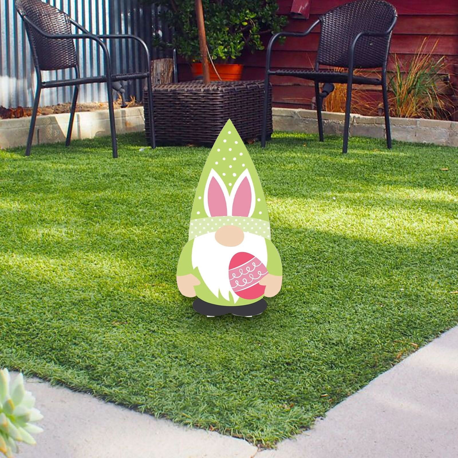 Feeders Pole Fence Sign Garden Flag Pole Metal Buckets for Easter Solar