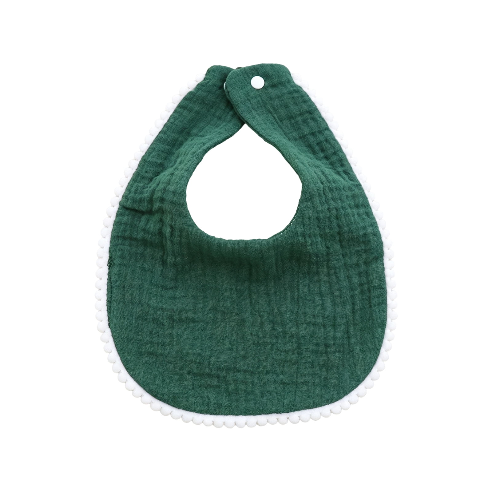 Feeding Bib for Babies with Soft Gauze Texture, Rounded Chest Coverage ...