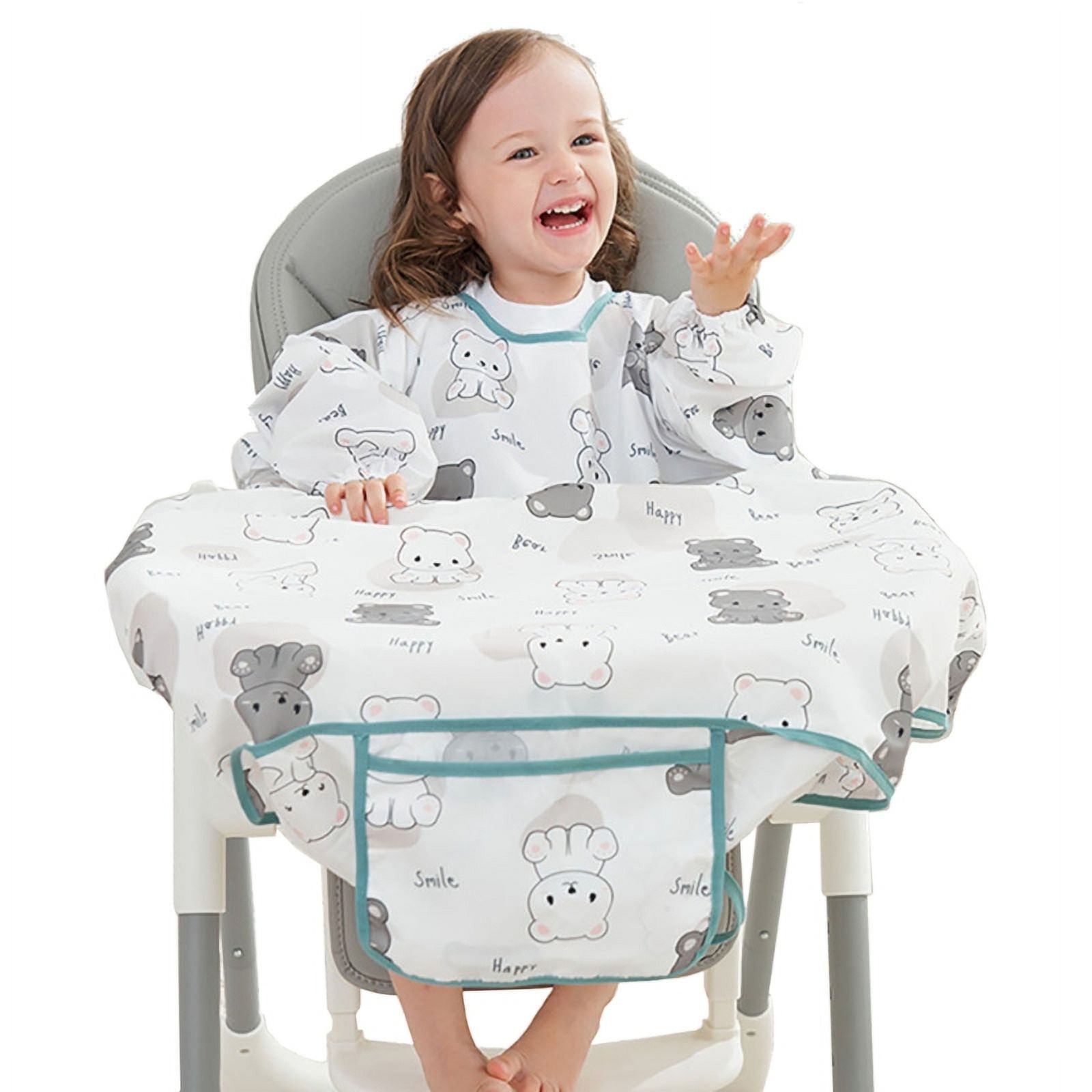 Feeding Bib for Baby Boys Girl 6M-5Y Waterproof Bib Apron Smock with ...
