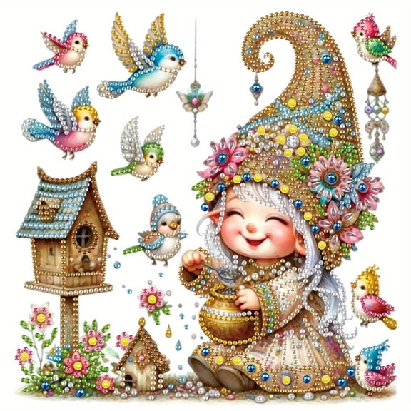 Feeding Birds Angel Diamond Art Painting Kit