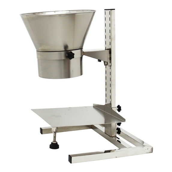 Feeding Hopper Dispensing Funnel for Powder Paste Liquid Granule with Support Stand Stainless Steel Diameter 6.3"