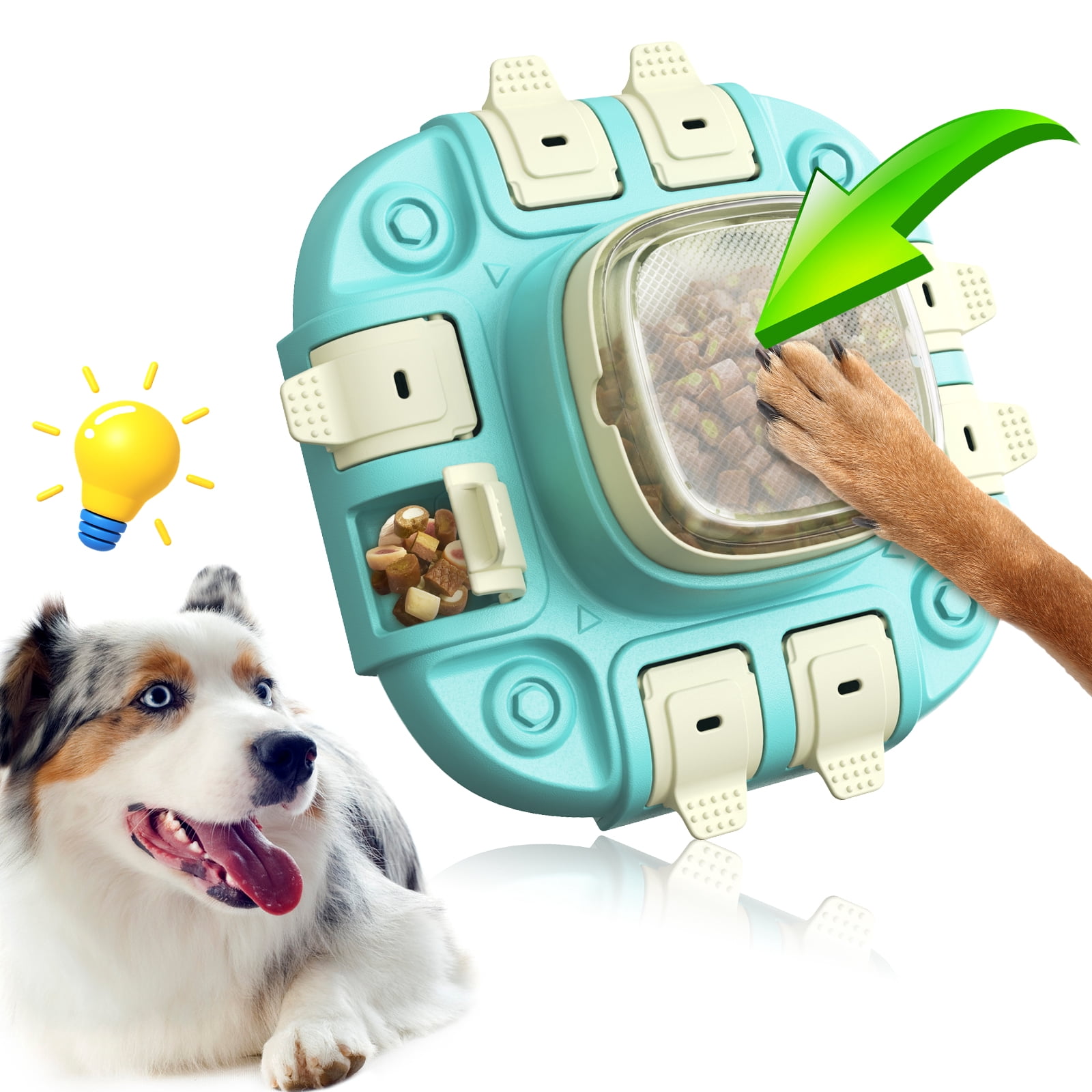 Feeding Vessels Puzzle Interactive IQ Training & Mental Stimulating Dog Enrichment Toy, Blue