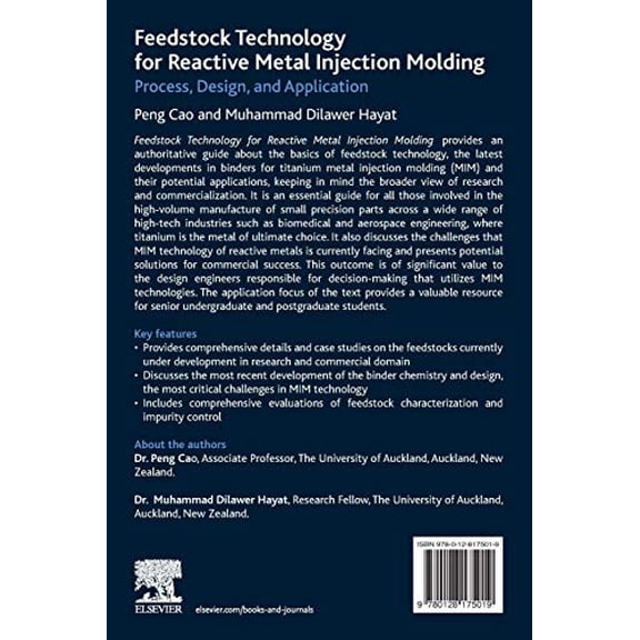 Pre-Owned Feedstock Technology for Reactive Metal Injection Molding: Process, Design, and Application, (Paperback)