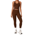 thumbnail image 1 of Feekit 2 Piece Workout Sets for Women, Scoop Neck Backless Criss Cross Yoga Outfit with Built-in Bra, High Stretch Quick Dry Athletic Set for Gym Running, 1 of 7