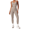 thumbnail image 1 of Feekit 2 Piece Workout Sets for Women, Scoop Neck Backless Criss Cross Yoga Outfit with Built-in Bra, High Stretch Quick Dry Athletic Set for Gym Running, 1 of 9