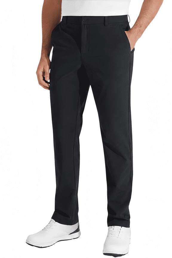 Men's Golf Pants, Stretch Quick Dry Work Dress Pants, Lightweight Casual Straight Fit Trousers with 4 Pockets
