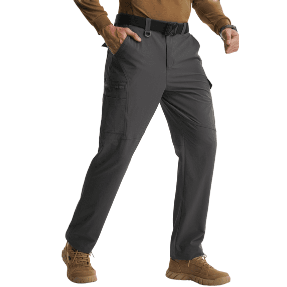 Feekit Men's Tactical Work Pants, Water Resistant Stretch Hiking Cargo ...