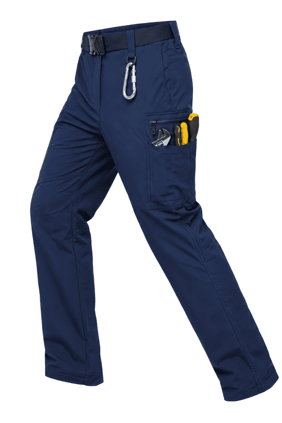 Men's Tactical Work Pants, Water Resistant Stretch Hiking Cargo Pants, Heavy Duty Outdoor Trousers with 9 Pockets