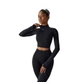 thumbnail image 1 of Feekit Women's 2-Piece Workout Set High Stretch Zip-Up Stand Collar Jacket and Leggings Slim Fit Activewear Tracksuit for Running Yoga, 1 of 6